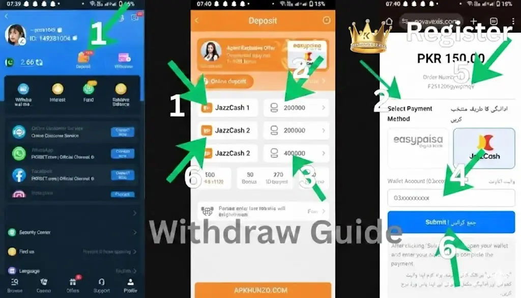K6club Game withdraw